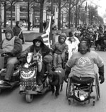 photo of adapt activists in street