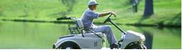 photo of CaseyMartin in his golf cart on a golf course